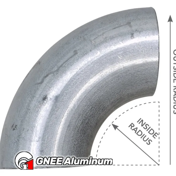 6061 Aluminum 90 Degree Seamless Belled Elbow